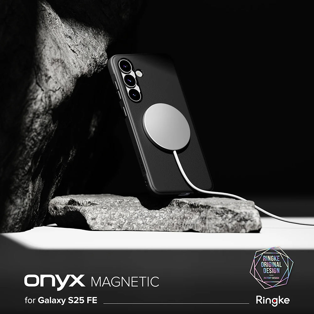MagSafe-Hülle für Samsung Galaxy S25 FE, Ringke, Onyx, Schwarz