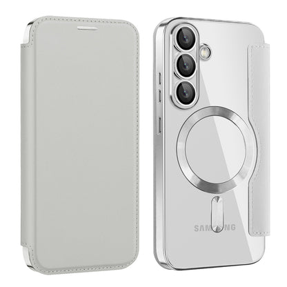 MagSafe-Hülle für Samsung Galaxy S25+ S936, Techsuit, SmartMag Book, Grau