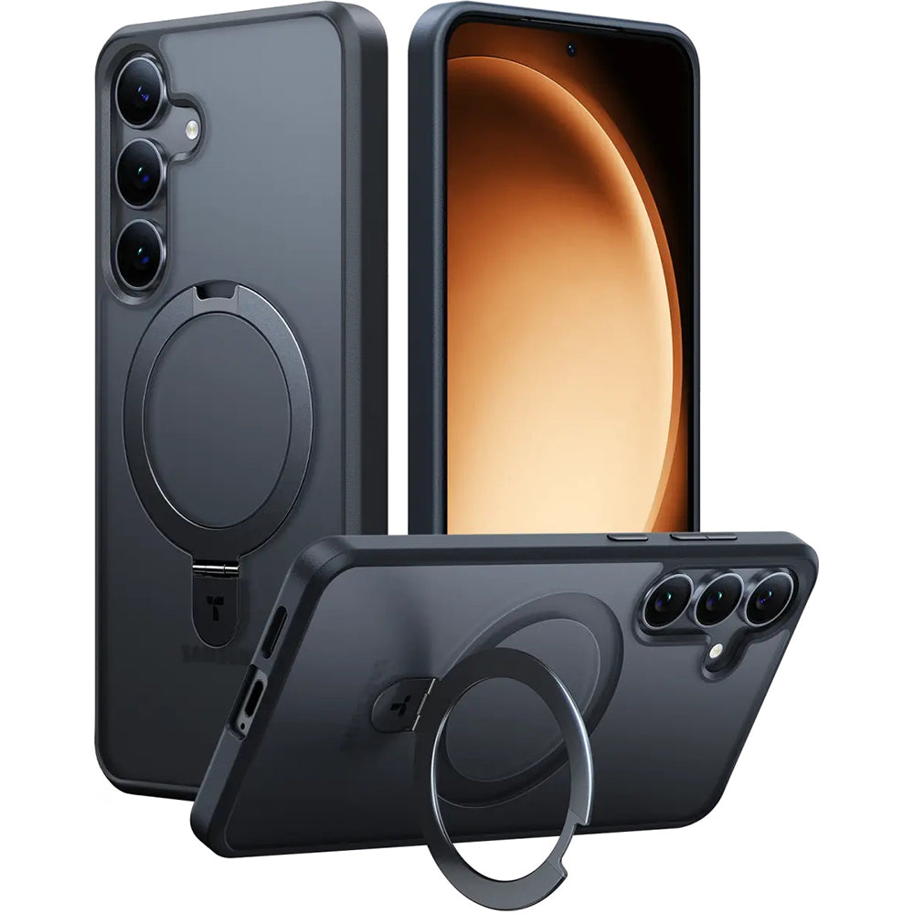 MagSafe Hülle für Samsung Galaxy S25+ S936, Torras, Ostand, Schwarz