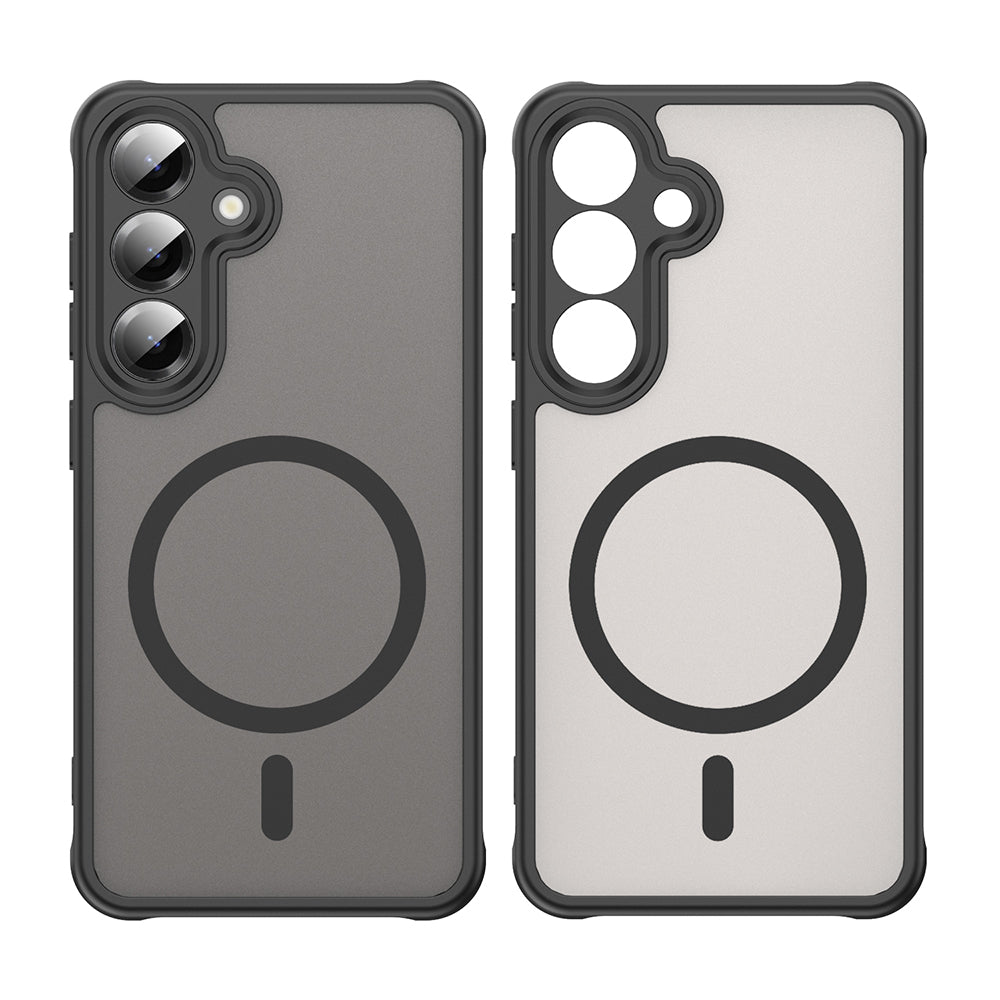 MagSafe Hülle für Samsung Galaxy S25 S931 / S24 S921, Techsuit, HaloFrost II (Big Lens Hole), Schwarz