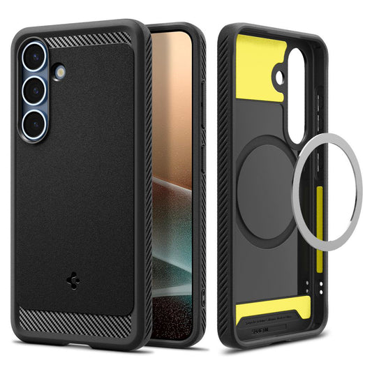 MagSafe Case for Samsung Galaxy S25 S931, Spigen, Rugged Armor, Matte Black ACS08998