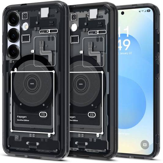 MagSafe Hülle für Samsung Galaxy S25 S931, Spigen, Ultra Hybrid Zero One, Schwarz ACS09003