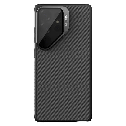 MagSafe-Hülle für Samsung Galaxy S25 Ultra S938, Nillkin, CarboProp mit transparentem schwarzem Objektivschutz, Schwarz