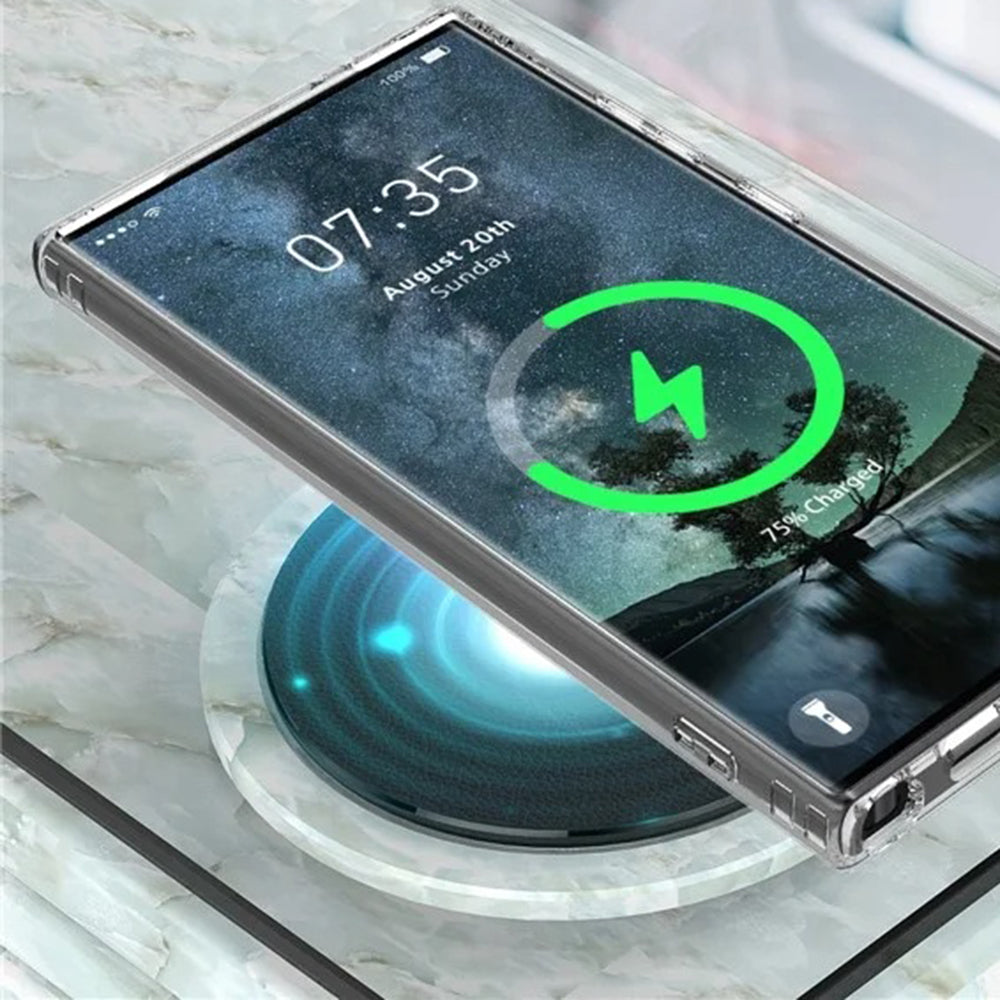 MagSafe-Hülle für Samsung Galaxy S25 Ultra S938, Techsuit, Pro, Transparent