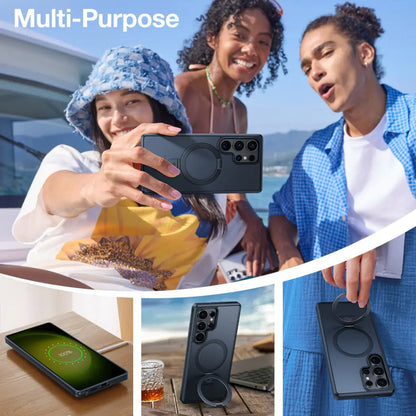 MagSafe-Hülle für Samsung Galaxy S25 Ultra S938, Torras, Ostand, Schwarz