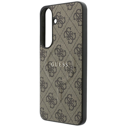 MagSafe-Hülle für Samsung Galaxy S26 FE S741, Guess, 4G Embossed Ring Classic Logo, Braun