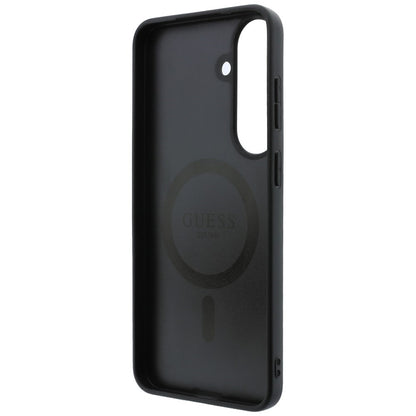 MagSafe-Hülle für Samsung Galaxy S26 FE S741, Guess, 4G Embossed Ring Classic Logo, Braun