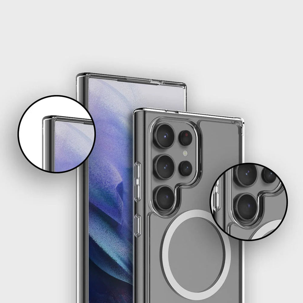 MagSafe Hülle für Samsung Galaxy S26 Plus S947, Blueo, Crystal+ Anti-Drop, Transparent