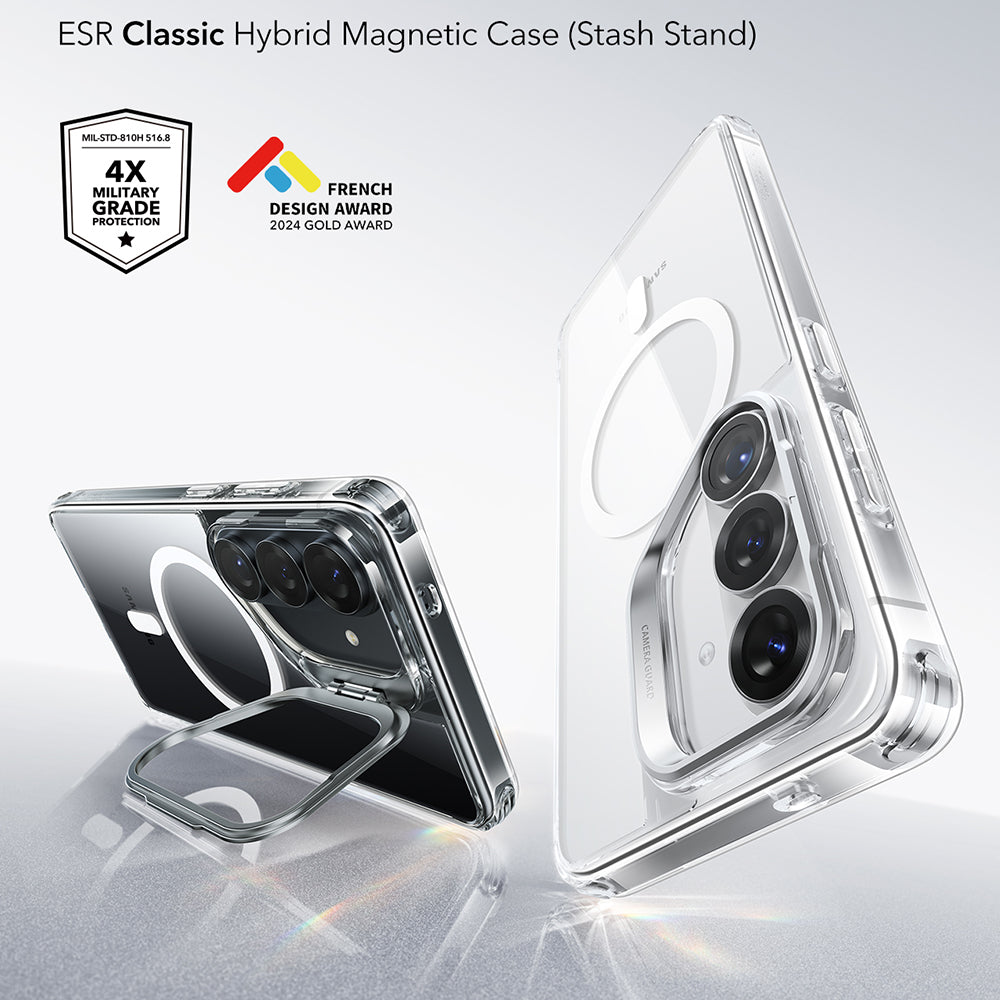MagSafe Hülle für Samsung Galaxy S26 Plus, ESR, Classic Hybrid Kickstand, Transparent