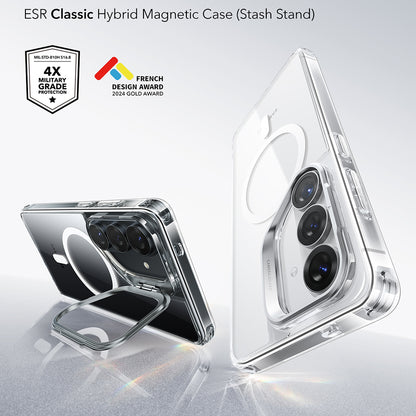 MagSafe Hülle für Samsung Galaxy S26 Plus, ESR, Classic Hybrid Kickstand, Transparent