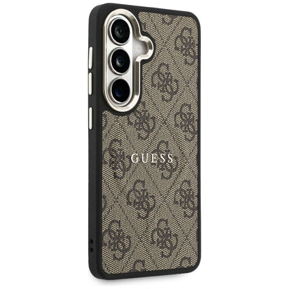 MagSafe Case for Samsung Galaxy S26 Plus S947, Guess, 4G Embossed Ring, Brown