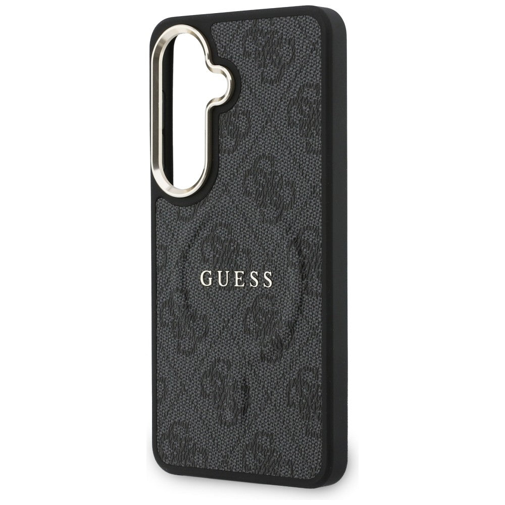 MagSafe-Hülle für Samsung Galaxy S26 Plus S947, Guess, 4G geprägter Ring, Schwarz