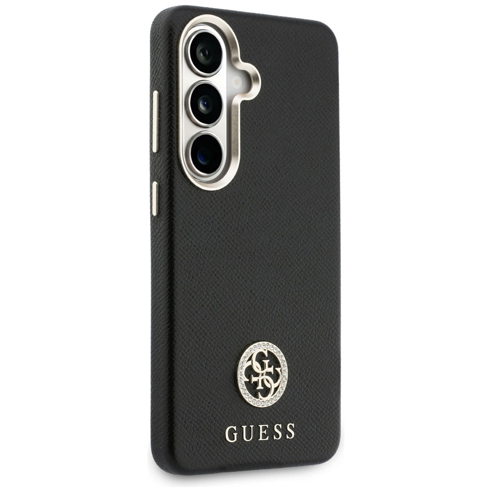 MagSafe Case for Samsung Galaxy S26 Plus S947, Guess, Rhinestone Round Logo, Black