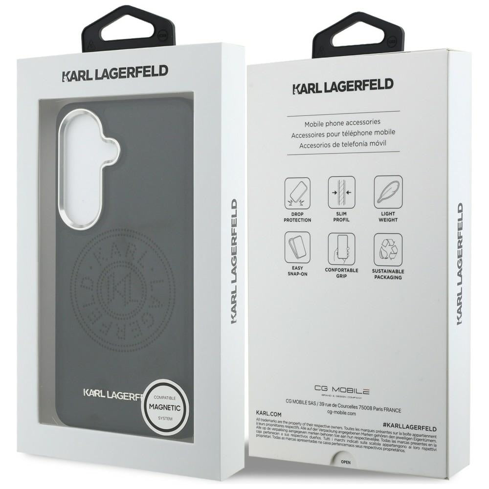 MagSafe-Hülle für Samsung Galaxy S26 Plus S947, Karl Lagerfeld, Karl Round Point Logo, Schwarz