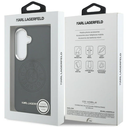 MagSafe-Hülle für Samsung Galaxy S26 Plus S947, Karl Lagerfeld, Karl Round Point Logo, Schwarz