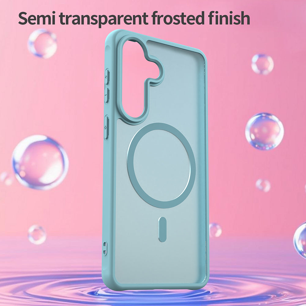 MagSafe Hülle für Samsung Galaxy S26 Plus, Techsuit, HaloFrost II, Hellgrün