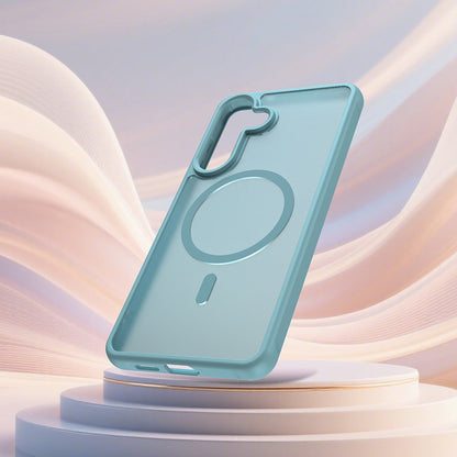 MagSafe Hülle für Samsung Galaxy S26 Plus, Techsuit, HaloFrost II, Hellgrün