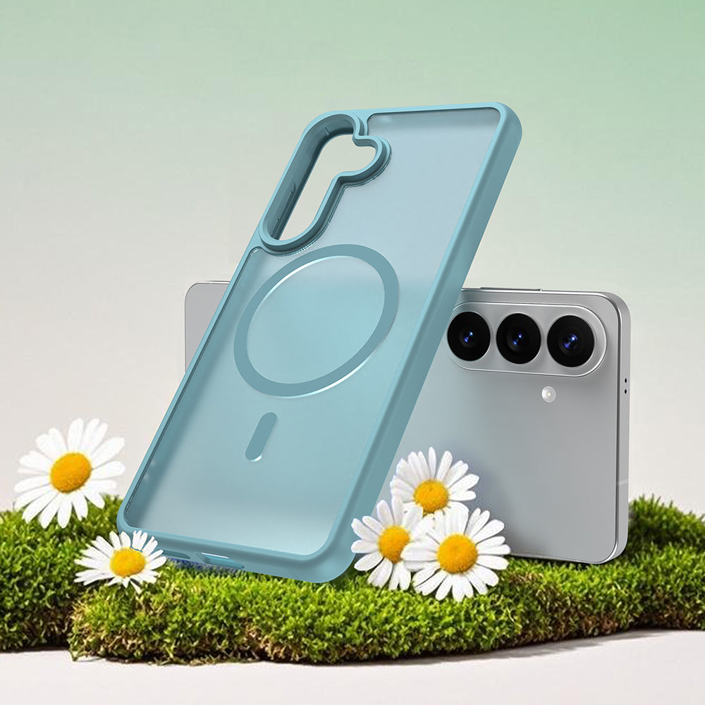 MagSafe Hülle für Samsung Galaxy S26 Plus, Techsuit, HaloFrost II, Hellgrün