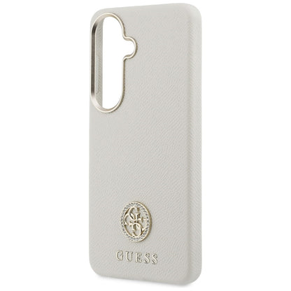 MagSafe Hülle für Samsung Galaxy S26 S942, Guess, Rhinestone Round Logo, Beige