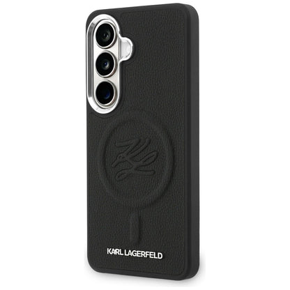MagSafe Hülle für Samsung Galaxy S26 S942, Karl Lagerfeld, Initial Logo Debossed, Schwarz