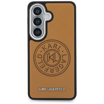 MagSafe Hülle für Samsung Galaxy S26 S942, Karl Lagerfeld, Karl Round Point Logo, Braun