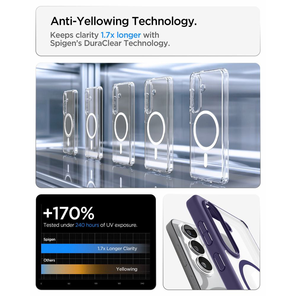 MagSafe Hülle für Samsung Galaxy S26 S942, Spigen, Ultra Hybrid, Dunkelviolett ACS11220