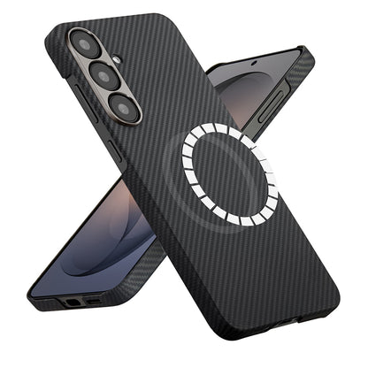 MagSafe Hülle für Samsung Galaxy S26 S942, Techsuit, Aramid Fiber, Schwarz