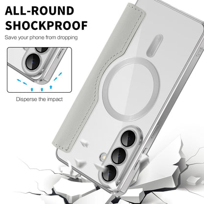 MagSafe Hülle für Samsung Galaxy S26, Techsuit, SmartMag Book, Grau