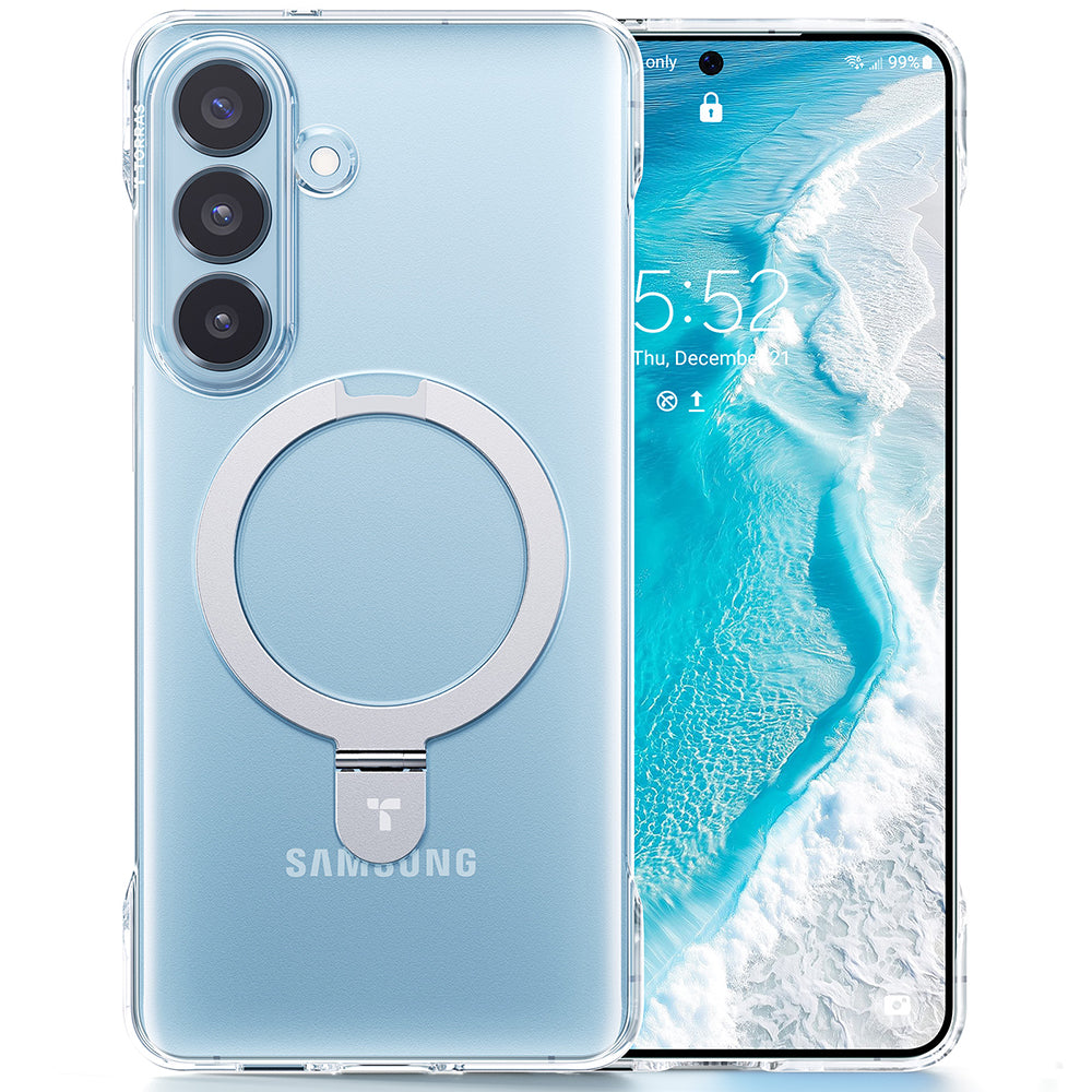 MagSafe Hülle für Samsung Galaxy S26, Torras, Ostand Slim, Transparent