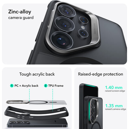 MagSafe Hülle für Samsung Galaxy S26 Ultra, ESR, Classic Hybrid Kickstand, Satinschwarz