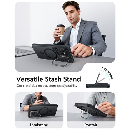 MagSafe Hülle für Samsung Galaxy S26 Ultra, ESR, Classic Hybrid Kickstand, Satinschwarz