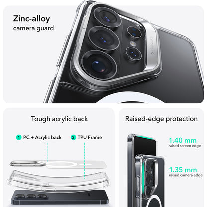 MagSafe Hülle für Samsung Galaxy S26 Ultra, ESR, Classic Hybrid Kickstand, Transparent