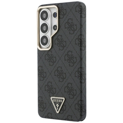 MagSafe Hülle für Samsung Galaxy S26 Ultra S948, Guess, 4G Triangle Logo, Schwarz