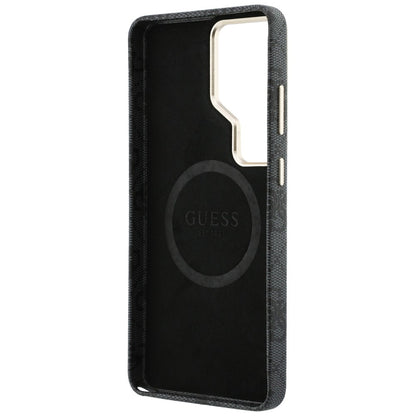 MagSafe Hülle für Samsung Galaxy S26 Ultra S948, Guess, 4G Triangle Logo, Schwarz