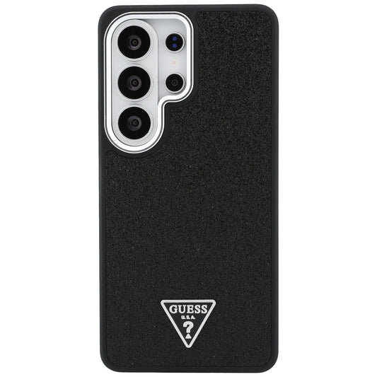 MagSafe Hülle für Samsung Galaxy S26 Ultra S948, Guess, Fixed Glitter Triangle Logo, Schwarz