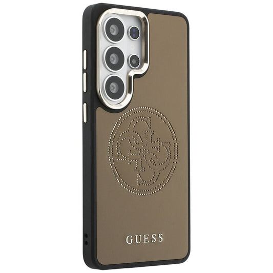 MagSafe Hülle für Samsung Galaxy S26 Ultra S948, Guess, Perforated Logo, Braun