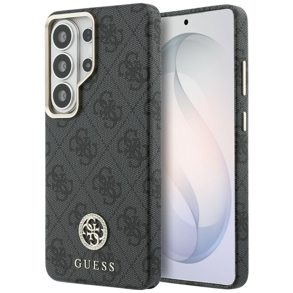 MagSafe Hülle für Samsung Galaxy S26 Ultra S948, Guess, Strass Round Logo, Schwarz
