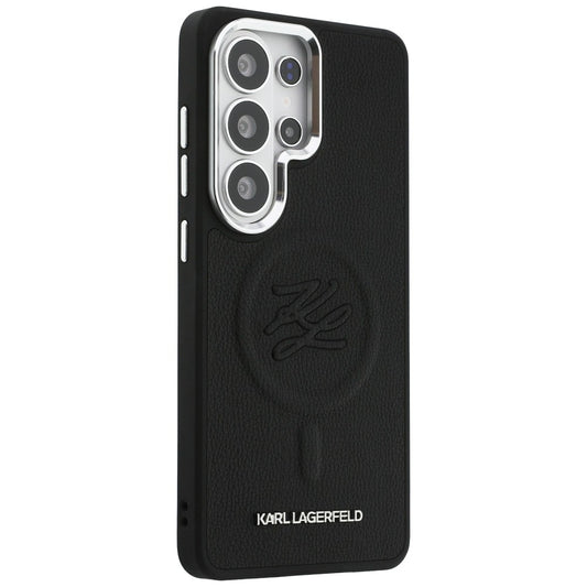 MagSafe Hülle für Samsung Galaxy S26 Ultra S948, Karl Lagerfeld, Initial Logo Debossed, Schwarz