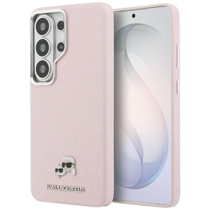 MagSafe Case for Samsung Galaxy S26 Ultra S948, Karl Lagerfeld, Karl & Choupette Head's Pin, Pink