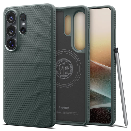 MagSafe Case for Samsung Galaxy S26 Ultra S948, Spigen, Liquid Air, Green ACS10676