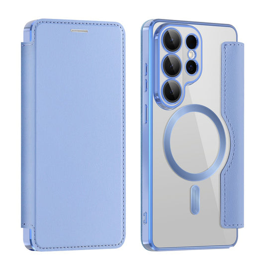 MagSafe Hülle für Samsung Galaxy S26 Ultra, Techsuit, SmartMag Book, Blau