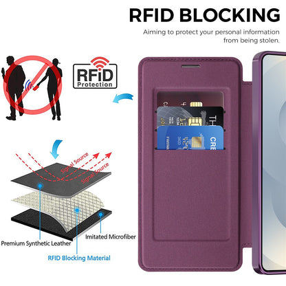 MagSafe Hülle für Samsung Galaxy S26 Ultra, Techsuit, SmartMag Book, Lila