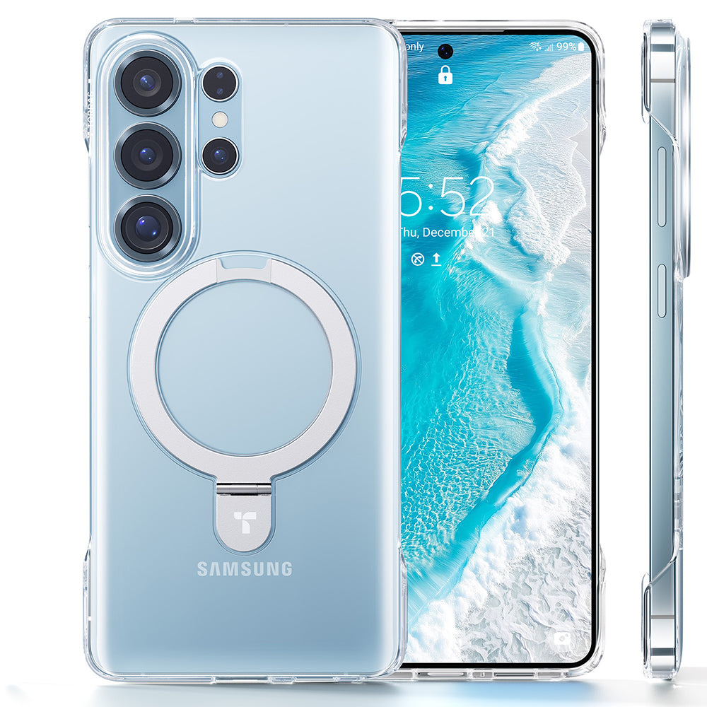 MagSafe Hülle für Samsung Galaxy S26 Ultra, Torras, Ostand Slim, Transparent