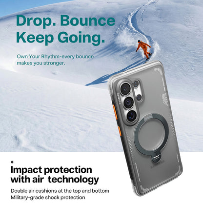 MagSafe Hülle für Samsung Galaxy S26 Ultra, Torras, Ostand Spin Air, Grau