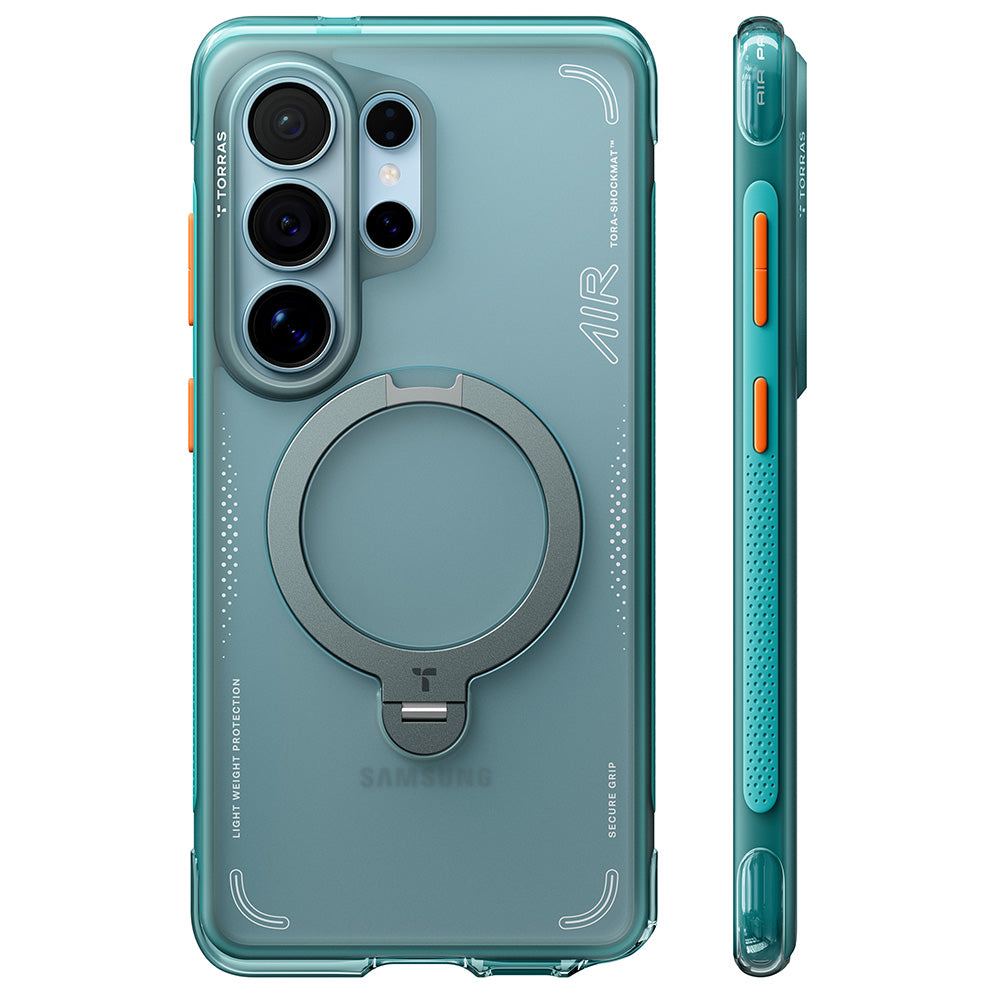 MagSafe Hülle für Samsung Galaxy S26 Ultra, Torras, Ostand Spin Air, Grün
