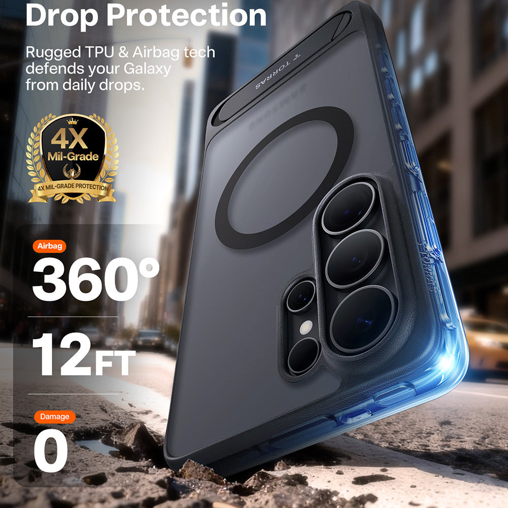 MagSafe Hülle für Samsung Galaxy S26 Ultra, Torras, Pstand, Transparent