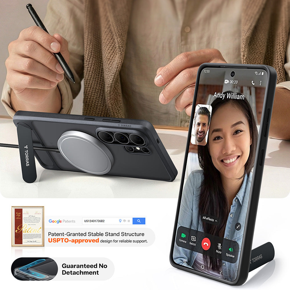 MagSafe Hülle für Samsung Galaxy S26 Ultra, Torras, Pstand, Transparent