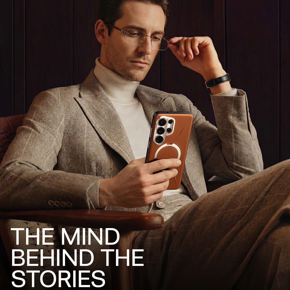 MagSafe Hülle für Samsung Galaxy S26 Ultra, Torras, QPRO Leather, Braun