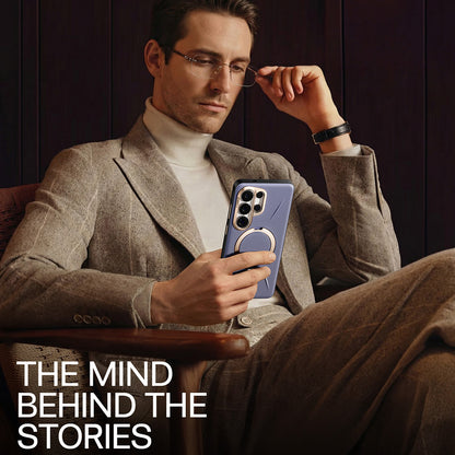 MagSafe Hülle für Samsung Galaxy S26 Ultra, Torras, QPRO Leather, Lila