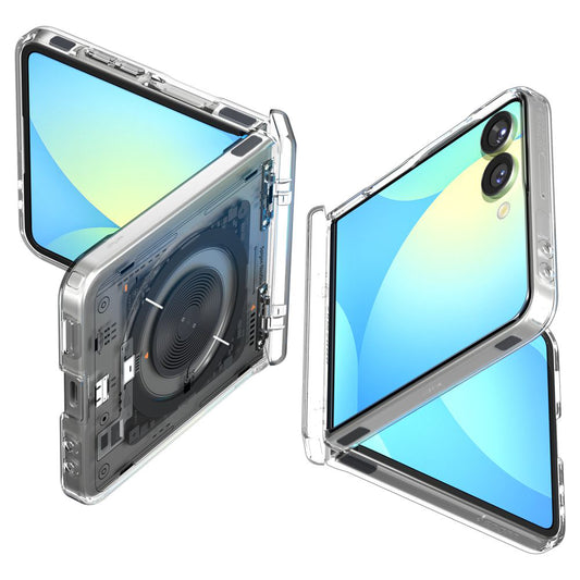 MagSafe Hülle für Samsung Galaxy Z Flip7 F766, Spigen, Ultra Hybrid Pro Neo One, Transparent ACS09560